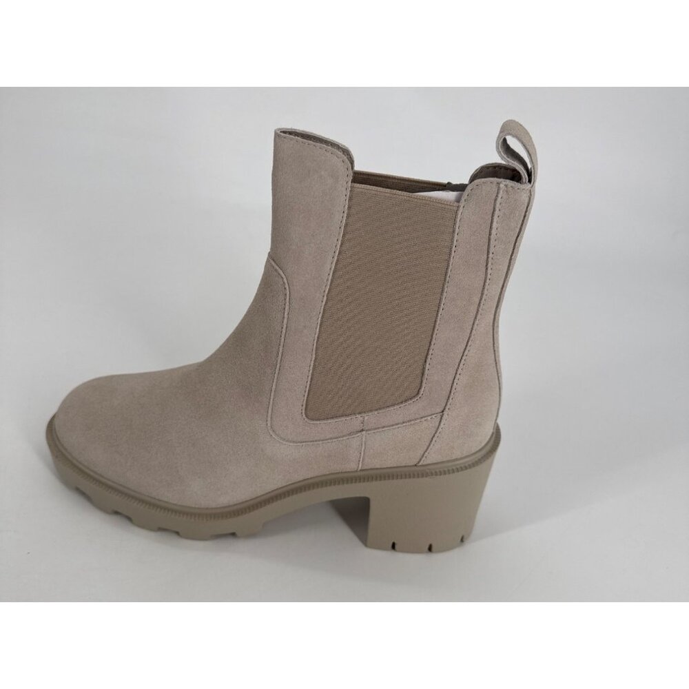 Lisa Vicky Womens Boot Jolt Chelsea Beige Split Suede Size 9.5 - Picture 5 of 10